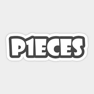 P1ECES (White) Sticker